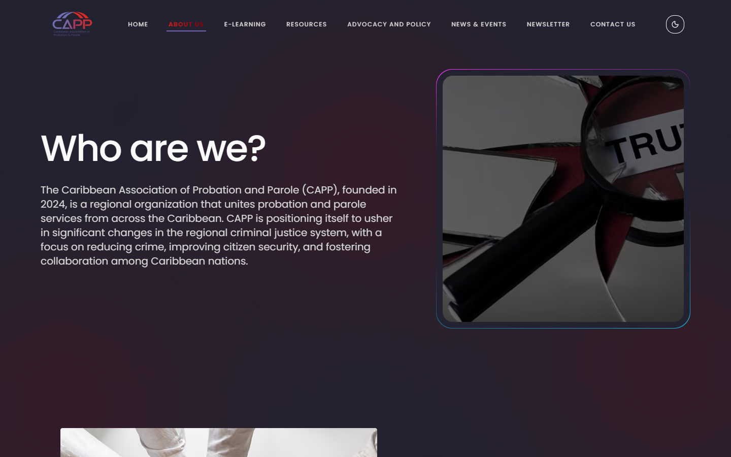 About the association, desktop